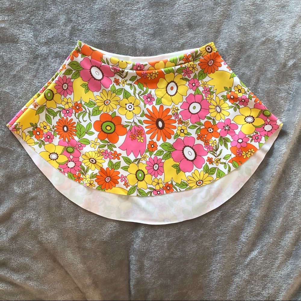 Floral pull on ballet skirt